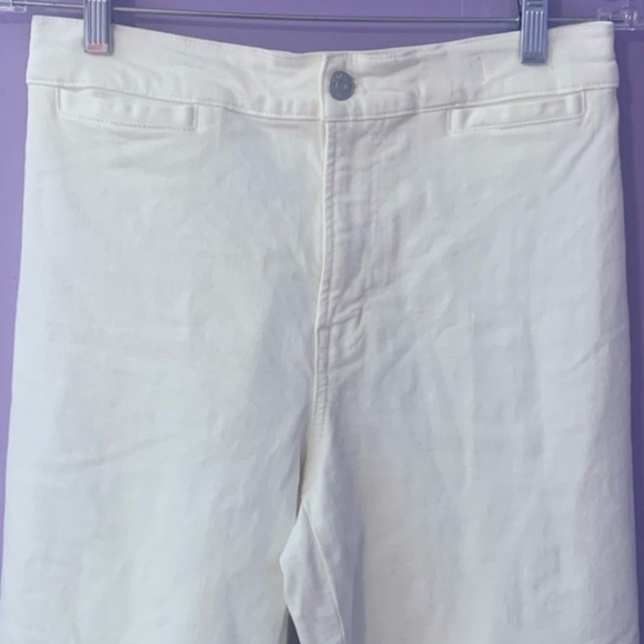 Madewell Emmett Wide Leg Barrel Jeans Size 27P Cream White Cotton Blend EUC - Picture 8 of 13